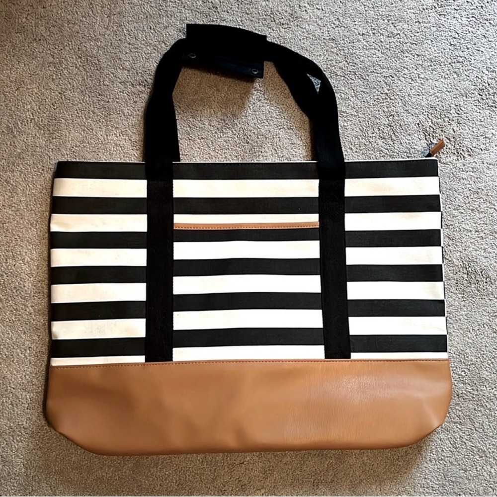 DSW Canvas Striped Weekender Tote Bag